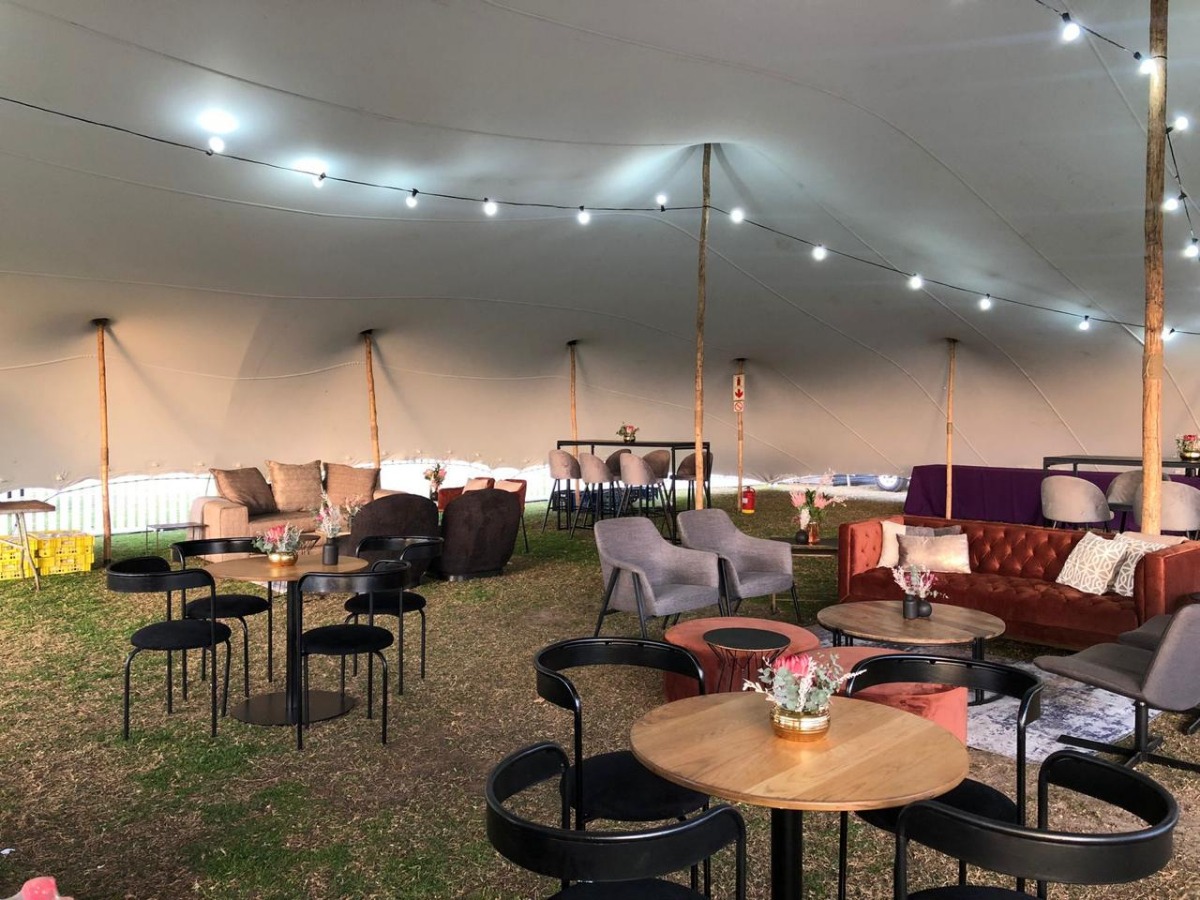 Event furniture hire Cape Town – custom lounge and decor setup by Animate-Co