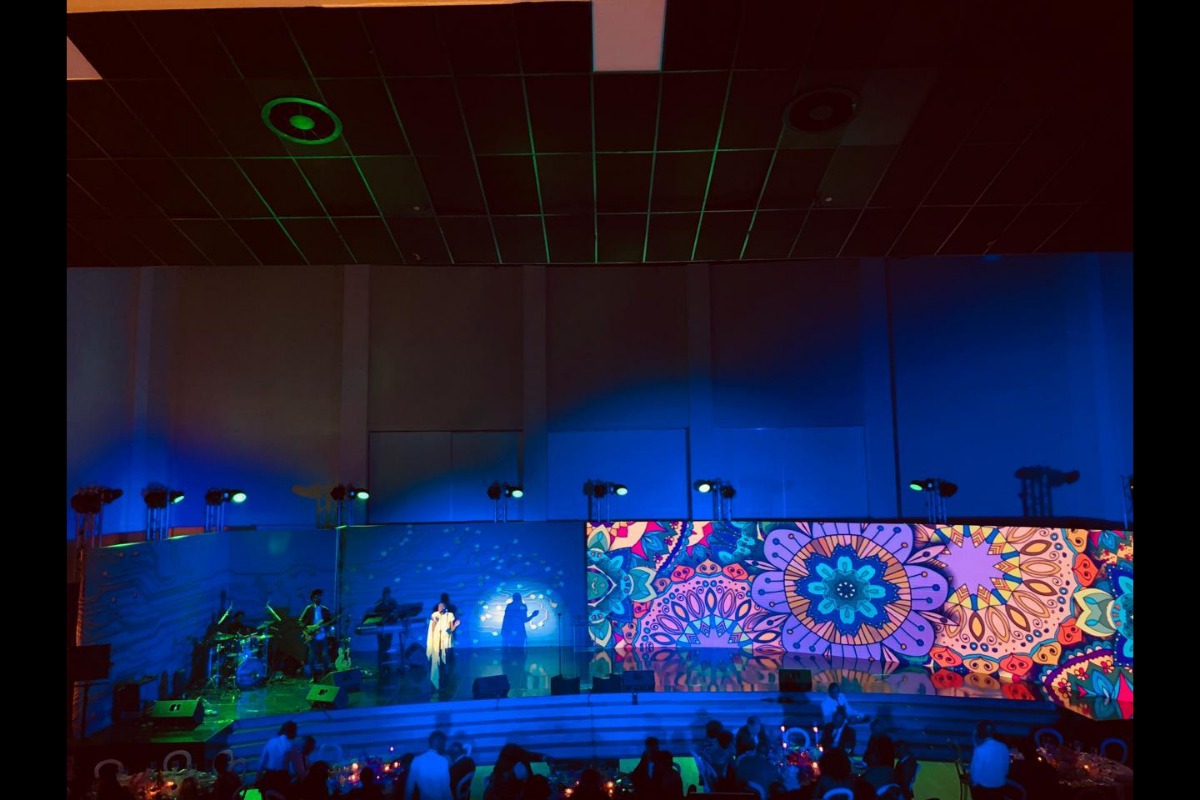 Custom LED wall content design for live performance
