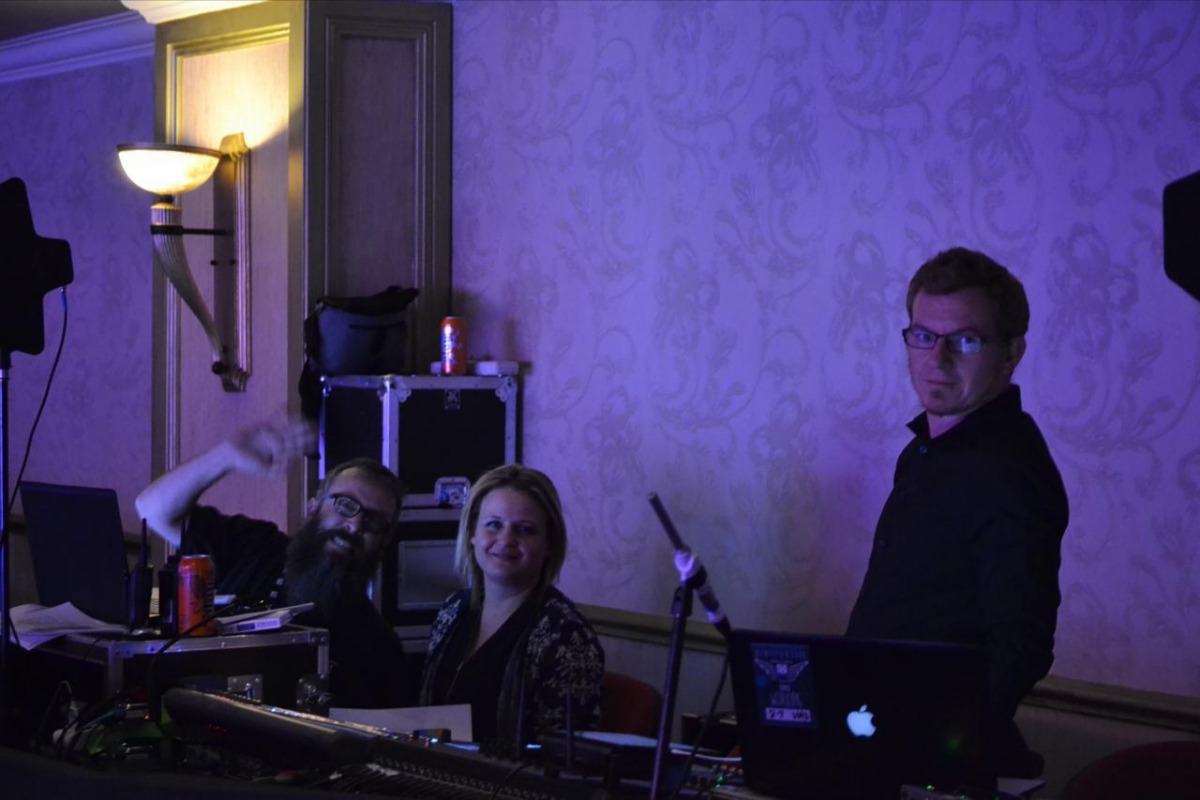 Virtual event production control desk with streaming team