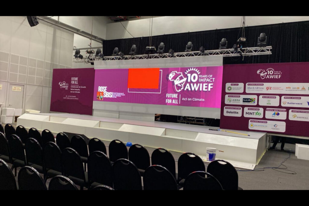 Panel and stage setup for AWIEF conference – Cape Town